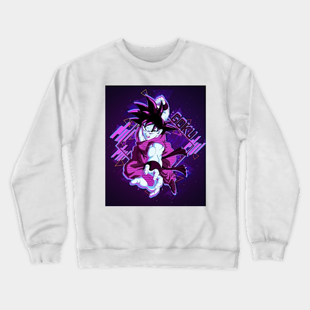 Dragon Ball : Goku "Kakarot" 80's retro style classic poster - awsome gift for Dragon Ball lover & fans Crewneck Sweatshirt by EhsanStore